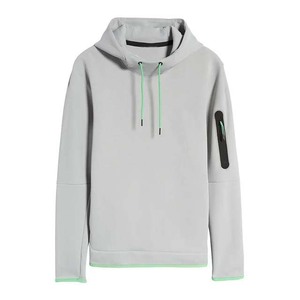 Algodón grueso en blanco liso de gran tamaño sudaderas con capucha - Product Image 6
