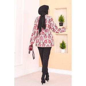 Piped Ethnic <b>Pattern</b> <b>Quilted</b> <b>Jacket</b> for Ladies Floral Embroidered Vintage Coat Cotton Filling Belt for Spring Summer Winter - Product Image 6