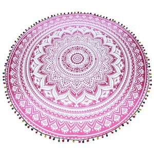 Jeté Hippy Mandala Tapisserie Tenture Murale Indienne Tapisseries Bohème Tapisserie Ronde Plage Jeté Fabriqué En Inde - Product Image 2
