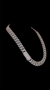925 Silver Rope <b>Chain</b> <b>Necklace</b> Iced Out With Moissanite Diamonds Pave Setting Unisex Luxury <b>Necklace</b> For Men Women Party Wear - Product Image 2