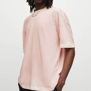 Camiseta unisex de algodón de peso pesado lavado ácido estilo de manga corta de gran tamaño para hombres y mujeres - Product Image 4