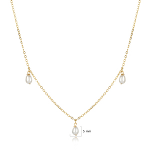 Dainty Pearl Design Handcrafted Charm <b>Necklace</b> Engagement Wedding Party Turkish <b>Handmade</b> 925 Sterling <b>Silver</b> Jewelry - Product Image 3