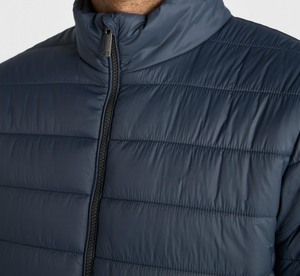Abrigo cortavientos de algodón con estampado de piel de oveja y diseño de burbujas largas de talla grande para hombre, elegante a prueba de viento a la moda - Product Image 4