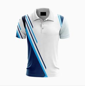 Polo de golf de lujo personalizado para hombre Camiseta de alto rendimiento 100% algodón corto de punto vuelto cuello acanalado verano color personalizado - Product Image 6