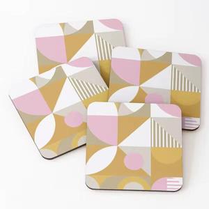 Dernier modèle de sous-verres en bois carrés et arrondis avec impression en émail sous-verres brillants pour thé ou café pour la décoration intérieure et les hôtels - Product Image 2