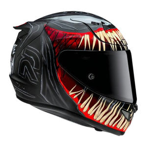Casque de moto intégral HJC RPHA 12 avec visière double design Predator, coque rabattable en PC, certifié DOT, style moderne - Product Image 4