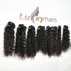 Paquets de tissage de cheveux humains vierges bruts indiens non transformés Remy Machine naturelle Double trame lâche extensions de vague profonde - Product Image 4