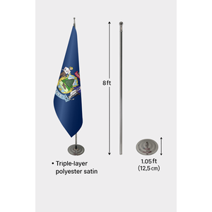 Drapeau intérieur officiel du Maine pour l'éducation et l'utilisation par les agences de voyage - Product Image 6