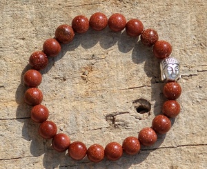 Sunsitara Bracelet de Bouddha en pierre semi-précieuse unisexe motif de forme de numéro classique pour les mariages de yoga fêtes cadeaux d'anniversaire - Product Image 1