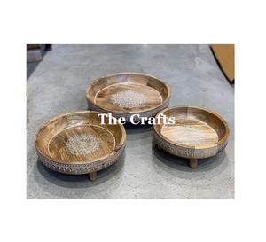 <b>Cake</b> Server In Acrylic And Wooden <b>Cake</b> Serving Stand With Mother Of Pearl Work For Home Hotel And Restaurant - Product Image 3