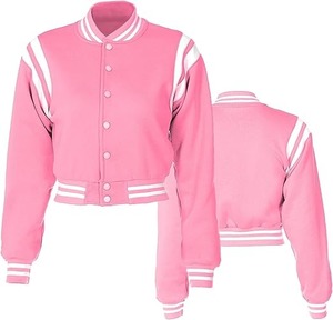 Custom Brand Men's Varsity <b>Jacket</b> with Embroidered Logo Stand Collar Cotton Fleece Hoodie Latest College Style Made in Pakistan - Product Image 1