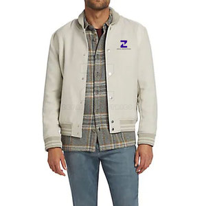 Veste de survêtement pour homme en coton 100% Nouvelle arrivée 2025 Col montant Logo frontal Respirant Veste d'hiver - Product Image 2