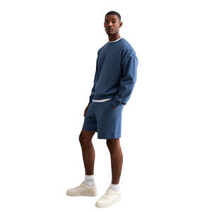 เสื้อสเวตเชิ้ตคอกลมทรงหลวมสำหรับผู้ชาย ผ้าฝ้ายฟลีซหนานุ่ม เป็นมิตรต่อสิ่งแวดล้อม ระบายอากาศได้ดี สกรีนโลโก้ได้ สไตล์ลำลองแนวสตรีทแวร์ - Product Image 2