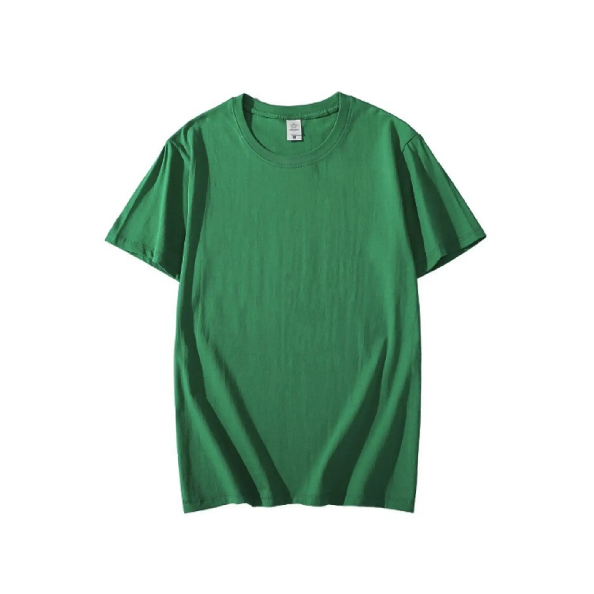 Échantillon pour T-shirt, vente en gros, impression graphique personnalisée, T-shirts de couleur unie, poids lourd 100% coton, T-shirts unisexes