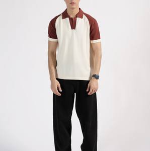 Diseñador a rayas de punto para camisas para hombres de moda 100% algodón Casual verano manga corta secado rápido - Product Image 1