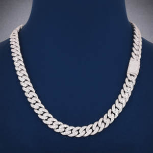 100% Pass Diamond Tester Moissanite Chain Necklace 10mm S925 Silver VVS iced out Diamond Cuban Link Chain - Product Image 1