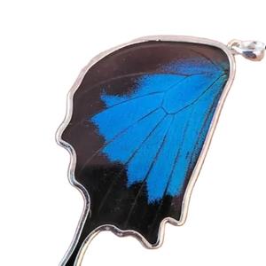 Colgante de alas de mariposa natural Colgante de plata esterlina 925 de nuestra colección exclusiva hecha a mano personalizada Natural & Wow - Product Image 1