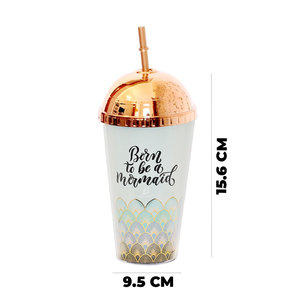 Borraccia Termica di Lusso Durevole con Cannuccia e Coperchio a Cupola 350ml/650ml, Bottiglia Sottovuoto a Doppia Parete per Viaggi - Product Image 2