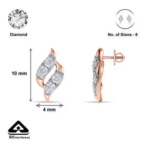 Boucles d'oreilles en diamant plume de rosée - Product Image 6