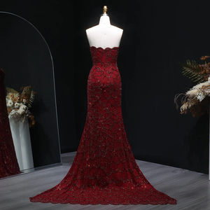 فستان حفلة موسيقية أنيق من Jancember LSZ601 بدون حورية البحر بسحاب لؤلؤ من الكريستال للحفلات - Product Image 2