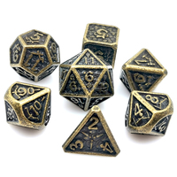 Jeu de dés en métal polyédrique D20 de nouveau style personnalisé par l'usine en alliage de zinc pour les jeux Donjons & Dragons DND