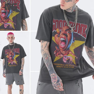 เสื้อยืดผ้าฝ้าย300แกรมทรงหลวมไซส์ใหญ่พิเศษสำหรับผู้ชายเสื้อยืดพลัสไซส์ผ้าน้ำหนัก240กรัม - Product Image 2