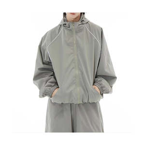 2024 haute qualité hommes Nylon survêtement imperméable léger coupe-vent Jogging survêtement ensemble avec Logo fonction - Product Image 4
