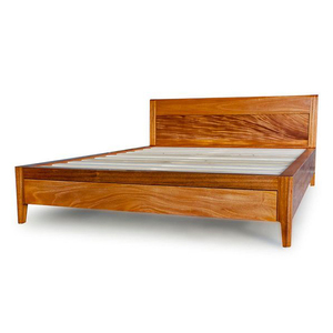 Cadre de lit en bois de teck massif minimaliste moderne Nouveau mobilier pour la maison Hôtel Chambre Villa Appartement Chambres - Product Image 1