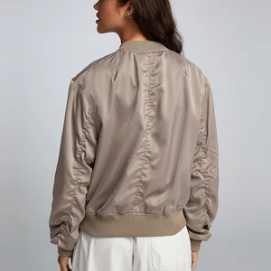 Chaqueta Bomber para Mujer, Diseño OEM de Primera Calidad, 100% Poliéster, Precio Económico, Ropa Urbana - Product Image 5