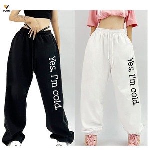 กางเกงขาบานเอวสูงสำหรับผู้หญิงกางเกงเลกกิ้งเอวสูงแบบลำลองสำหรับฟิตเนสเล่นกีฬาปรับแต่งได้ตาม2024 - Product Image 2