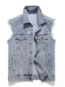 Chaleco Vaquero para Hombre Moderno, Estilo Casual Vintage, Chaleco Vaquero Elegante, un Elemento Esencial del Guardarropa, Estilo Desgastado y Fresco sin Esfuerzo - Product Image 4