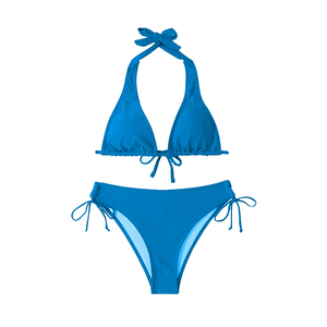 Ensemble de maillot de bain bikini 2 pièces pour femmes, fabrication OEM, push-up, haute qualité, couleurs personnalisées, impression de logo sur le devant - Product Image 2
