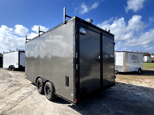 รถพ่วงปิดทึบสำหรับผู้รับเหมา รุ่น Rock Solid Cargo ปี 2025 ขนาด 8.5x16 นิ้ว รับน้ำหนักได้ 10,000 ปอนด์ บรรทุกสูงสุด 200 กิโลกรัม - Product Image 6