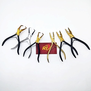 Alicates Multifunción Profesionales de Acero Inoxidable con Empuñadura Negra de Alta Calidad, Herramienta Ecológica para Extensiones de Cabello de Marca Privada - Product Image 6