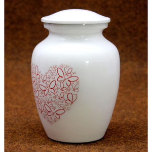 Venta al por mayor urnas decorativas blanco nuevo diseño urna de cremación recuerdo Memorial cenizas humanas contenedor tarro olla entierro urnas funerarias - Product Image 4