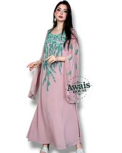 ชุดเดรสชีฟองแบบยาวคลุมพื้นสำหรับงานแต่งงานแบบอิสลาม เรียบหรู สง่างาม เหมาะสำหรับงานเลี้ยงตอนเย็น สไตล์คาฟตัน อาบายะ แฟรชา - Product Image 1