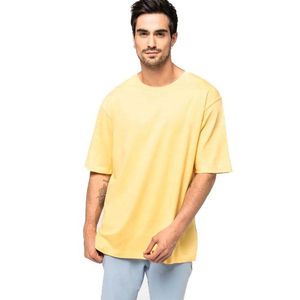Alta calidad 220-240 GSM Drop Shoulder Heavyweight Camisetas Camiseta personalizada para hombres Algodón Mock Neck Camisetas de gran tamaño para hombres - Product Image 1