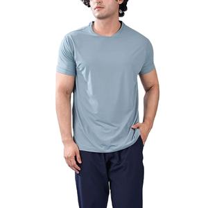 Camiseta Deportiva de Alta Calidad, Lisa, con Logotipo Personalizable, 220 g/m², Color Sólido, Elástica, Cuello Redondo, para Entrenamiento, Gimnasio y Fitness - Product Image 1