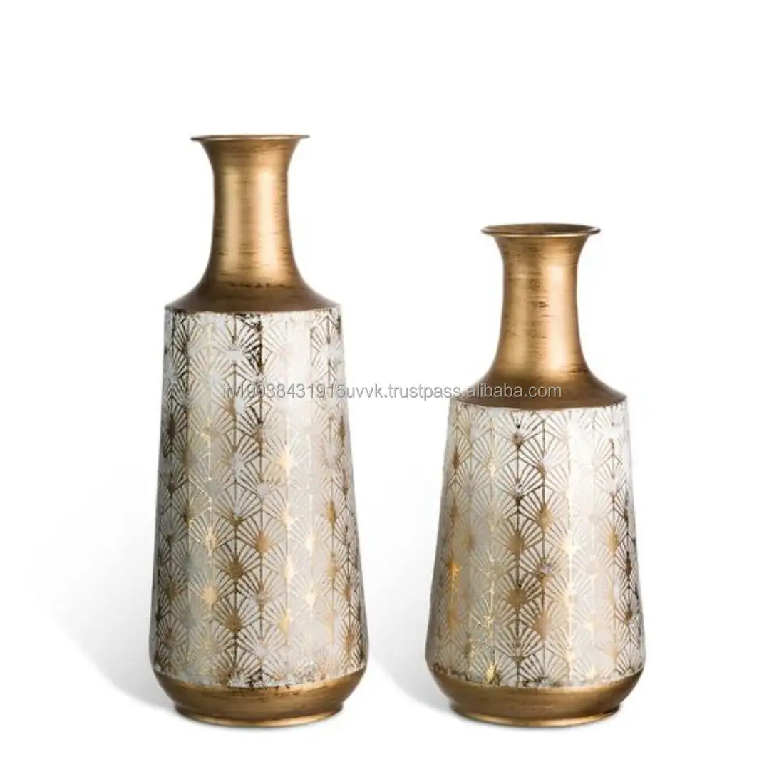 花瓶セット真鍮素材カスタマイズされた新しいスタイルのインテリア装飾最新のモダンなファンシーフラワー花瓶リーズナブルな量