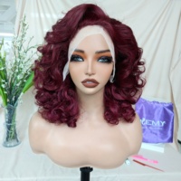 Peluca de Cabello Humano Remy con Ondas Voluminosas, Densidad 200%, Sin Pegamento, SDD 13*4, para Mujeres, Uso Diario