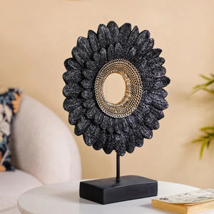 Noir Antique Couleur Ronde Sculpture De Table En Métal Ornements Décoratifs Moderne Décor À La Maison Accent Au Prix De Gros - Product Image 2