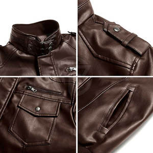 Hoodie en cuir élégant et décontracté pour l'hiver, léger, avec coutures soignées, allure moderne, texture durable, confortable à porter - Product Image 5