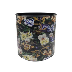 Ensemble de 3 nouveaux pots de fleurs ronds de taille moyenne, finition émaillée, pour le salon et la décoration intérieure - Product Image 3