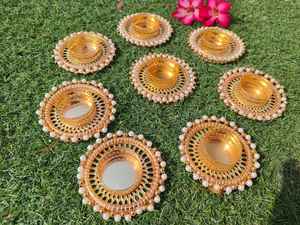 Candelabros artesanales, portavelas Diyas para Diwali Mehndi Haldi y decoración de boda, regalos de Festival, accesorios para el hogar, regalo - Product Image 3