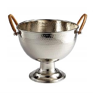 Bol de service en aluminium avec finition dorée pour banquets de luxe réceptions de mariage et célébrations - Product Image 3