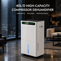 Déshumidificateur Commercial et Domestique à Compresseur 80 Pintes/Jour, Écologique, Réfrigérant R32, 115V, Contrôle par Application WiFi, Couverture 1500 Pieds Carrés