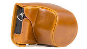 Sac à bandoulière en cuir véritable pour appareil photo, fermeture à glissière vintage de luxe, caractéristique durable pour le matériel numérique, prix d'usine en gros - Product Image 5