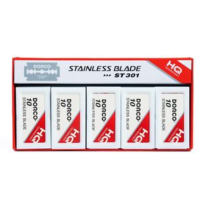 Cuchillas de afeitar de doble filo Dorco ST301, paquete de 1000, de acero inoxidable, cuchillas DE, caja dispensadora, venta al por mayor para barberías - Product Image 2