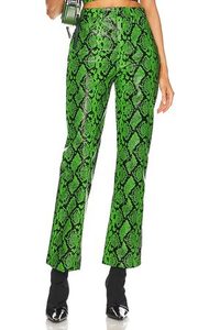 Customized Ladies Pants Women Zippers Design Snake Skin Print Leather Trousers Fashion Sexy Straight Slim Fit Casual for Winter - Product Image 2