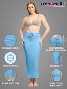 Trendmalls Respirant Blue Ice pour Spandex Saree Shapewear Jupon pour Femme - Product Image 2